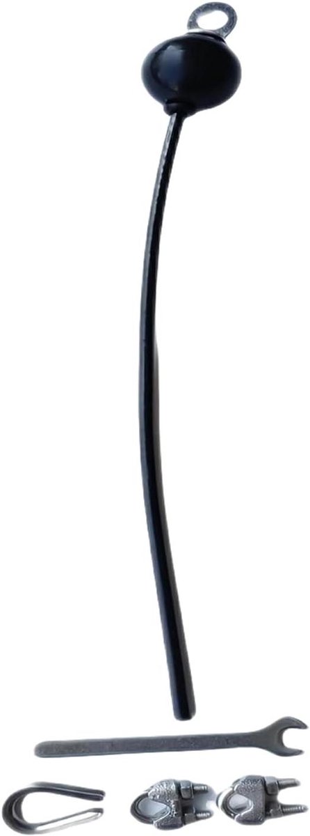 Fitness Kabel - Katrol Touw - Kracht Training - PU Gecoat Staal - 5mm Diameter - Zwart