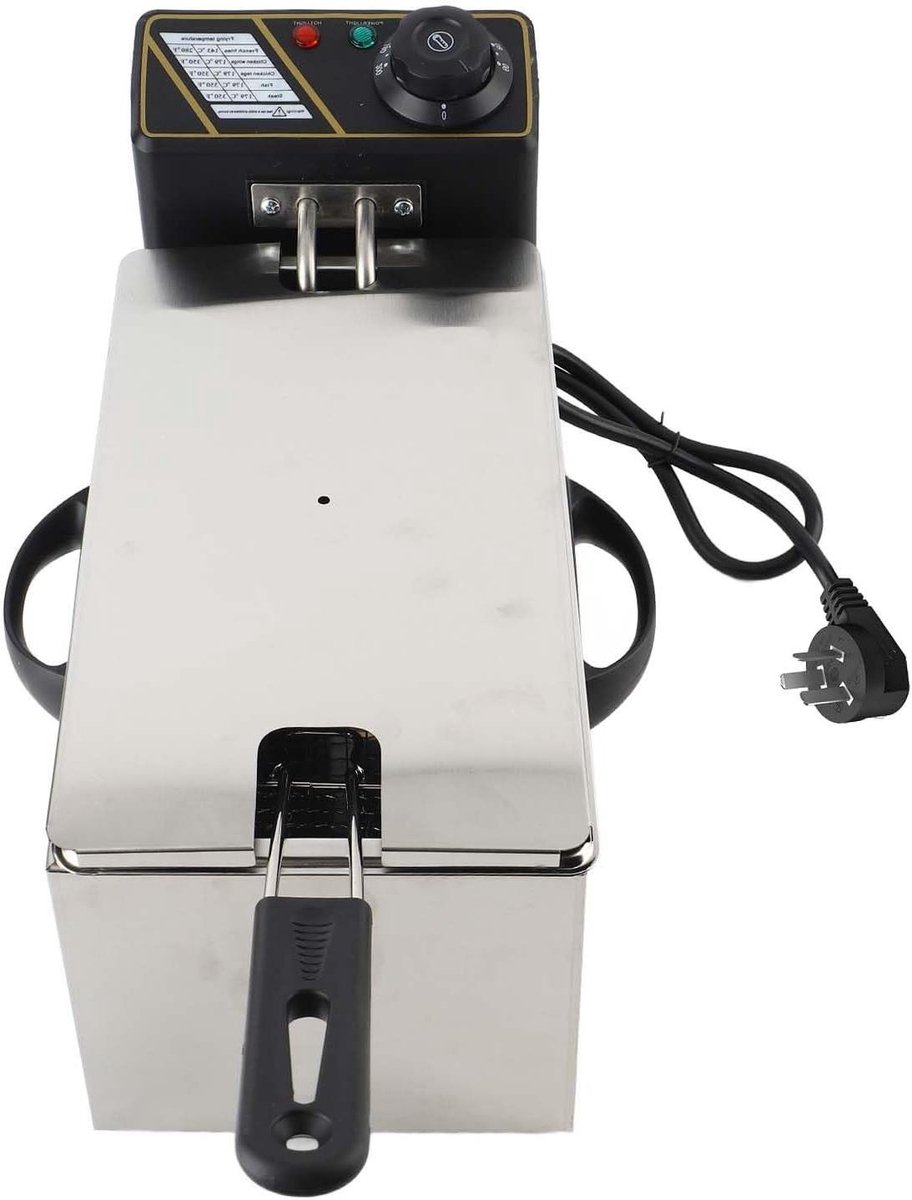 Elektrische Friteuse - Olie Friteuse - Lekker Frituren - Precisie Temperatuurregeling - 4 Liter Capaciteit - Zilver