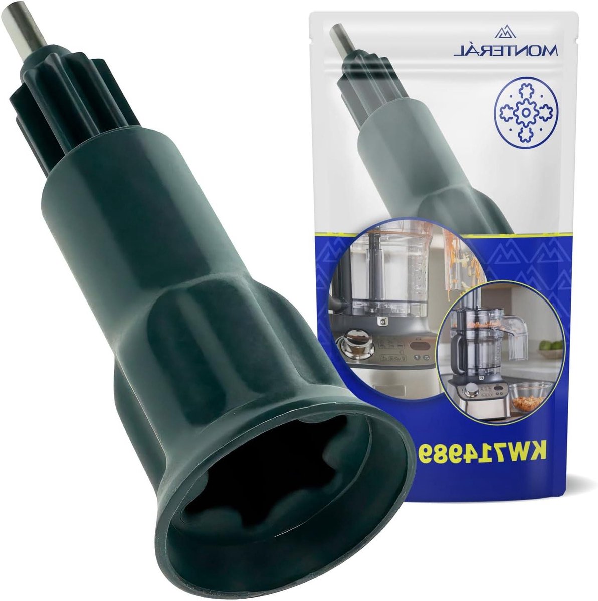 Motor as - Keukenmachine onderdeel - Voedselbereiding - Originele codering - 8.7 cm - Zilver
