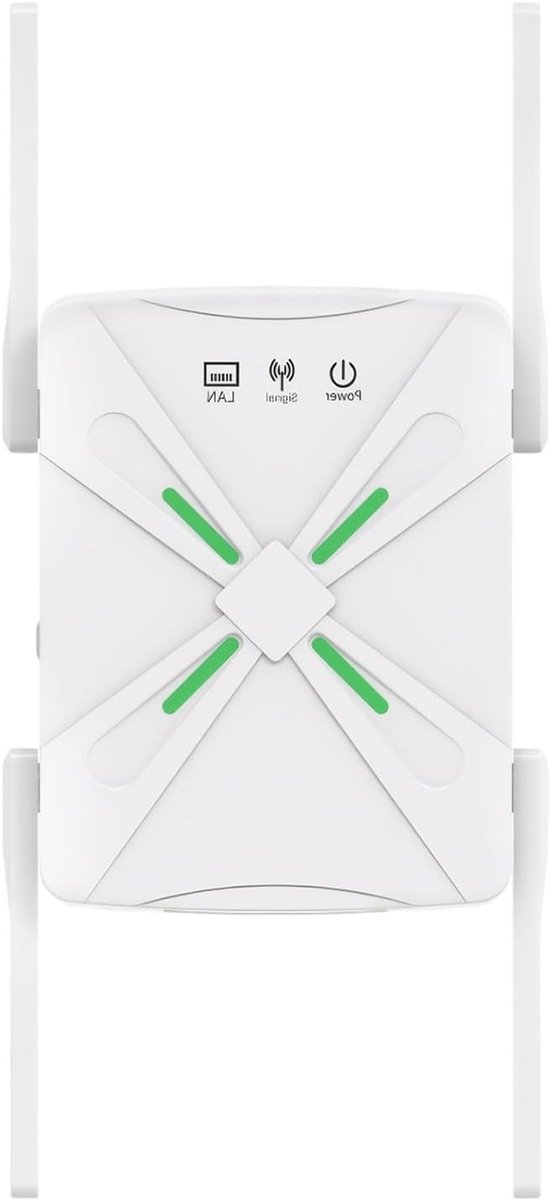 Dual-band wifi-repeater met 1200 Mbps en 4 antennes voor optimale dekking