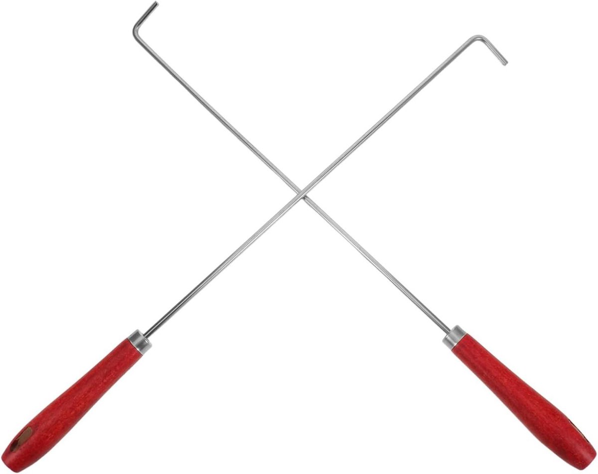 Vuurpook Set - Haardgereedschap Kampvuur Accessoires - Kampvuur Beheer - Roestvrij Staal Constructie - 50 cm Lengte - Zilver