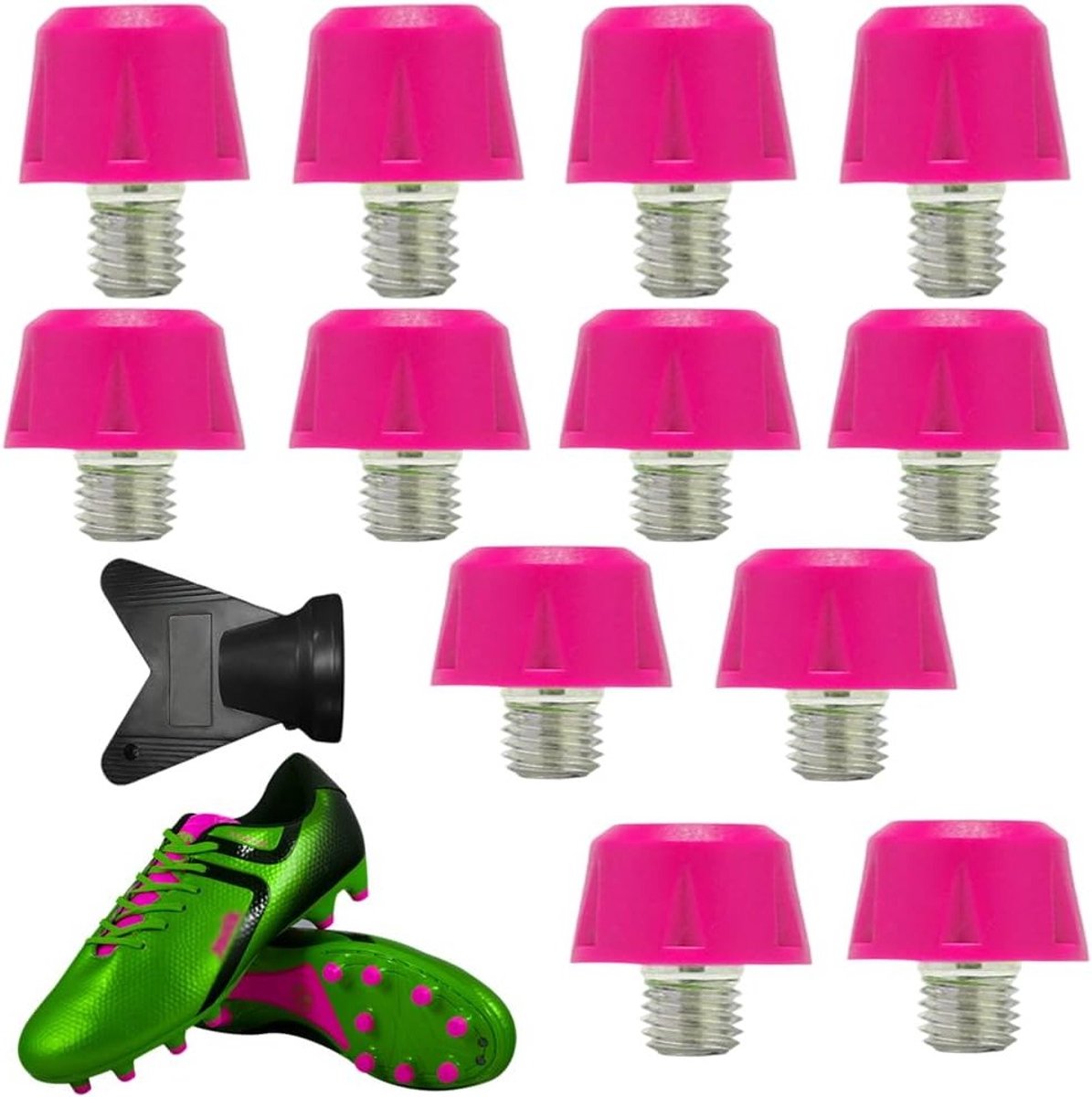 Set van 12 M5 Schroefpinnen voor Voetbalschoenen, Schroefdikte 5 mm, Universele Antislip Voetbalstuds en Vervangbare Spikes voor Optimaal Grip en Stabiliteit
