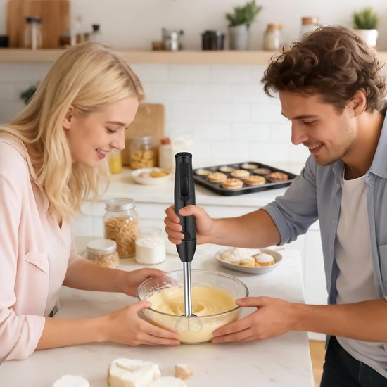 Handmixer - Staafmixer - Keukenwerk - 400 Watt Vermogen - 38 cm - Zwart — afbeelding 2