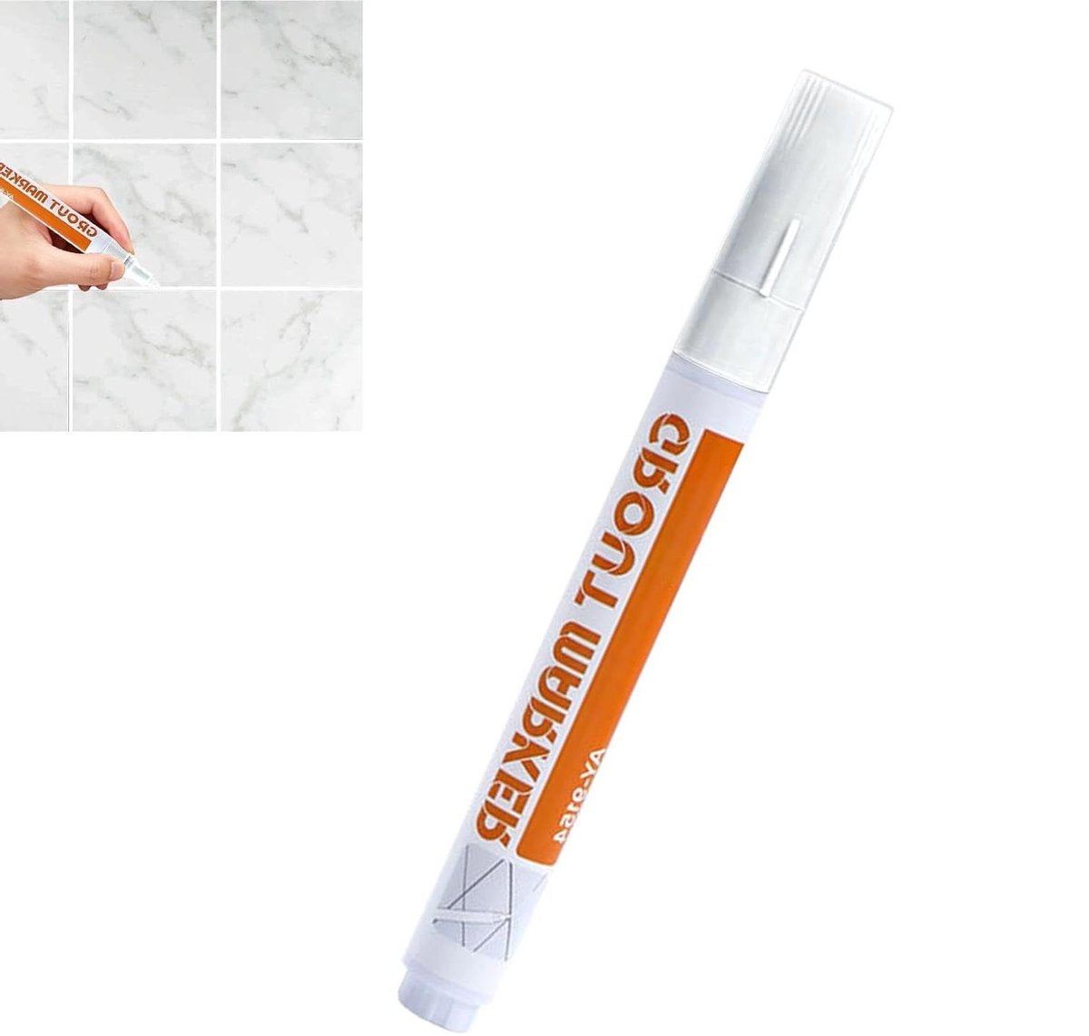 Voegenstift - Tegelmarker Voegverf - Voegen Opfrissen - Sneldrogende Formule - 14 cm - Wit