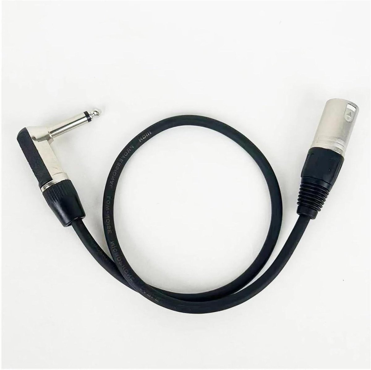 XLR Microfoon Kabel - Microfoon Snoer - Geluid Verbinding - Haakse Connector - 15M - Zilver