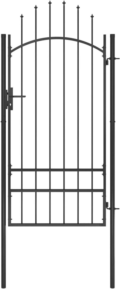 Stalen Tuinpoort - Hekwerk Poort - Tuin Afscheiden - Roestbestendig Gepoeierd - 1 x 2.5 m 
