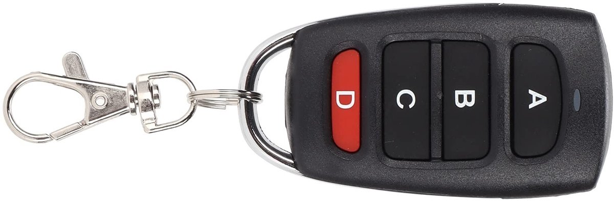 Dailygoody - Solidchoice - Dailygoody - Draadloze Afstandsbediening - Universele Garagedeur - Compact en Lichtgewicht - Sleutelhouder - 4 Knoppen - Voor Auto Zonnedaken