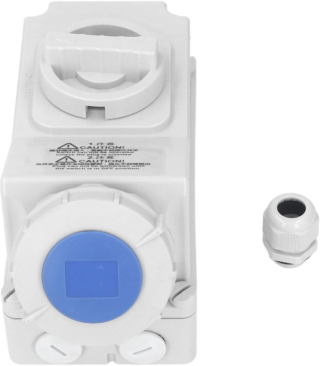 Dailygoody - Waterdichte Socket - Buitenstopcontact - Vergrendelingssysteem - 32A - Industriële Elektrische Outlet - 220-250V - Geschikt voor bui