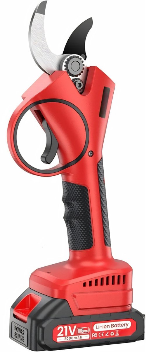 AHD® Elektrische Snoeischaar - Accu Snoeischaar - Electrische Snoeischaar met Accu - Snoeischaren - Rood - 28cm x 5cm x 12cm