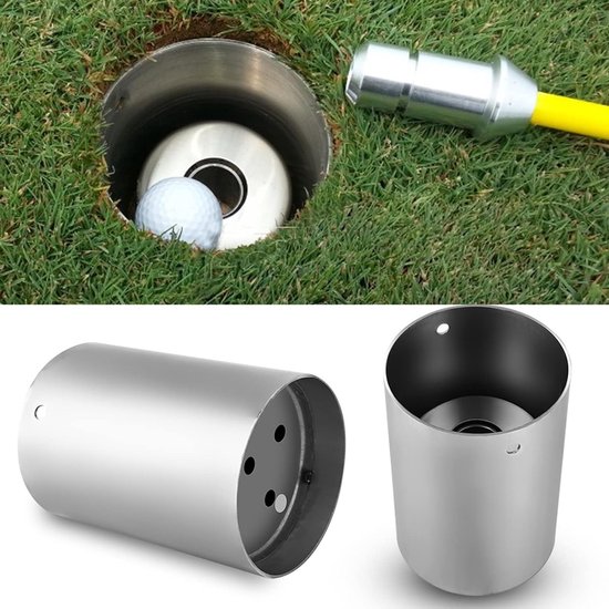 Store_8 - Golf Hole Cup - Golf Hole Sleeve - Effectief Golftrainingshulpmiddel - Roestvrijstaal - Oefenen met Chippen - Perfect voor Achtertuin - I... van Store 8 — afbeelding 5