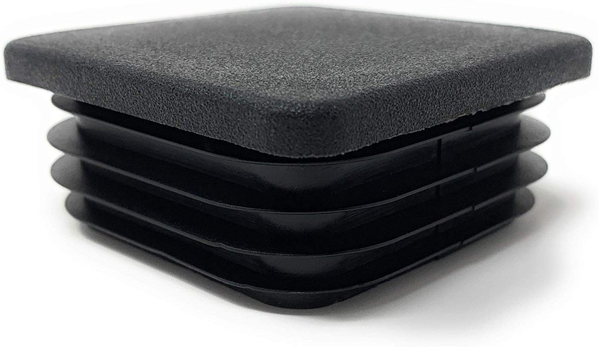 Dailygoody - vierkante buisstoppen - 10x lamellenstoppen - Eenvoudige montage - 38x38 mm - Polyethyleen - Geschikt voor vierkante buizen - Ro...