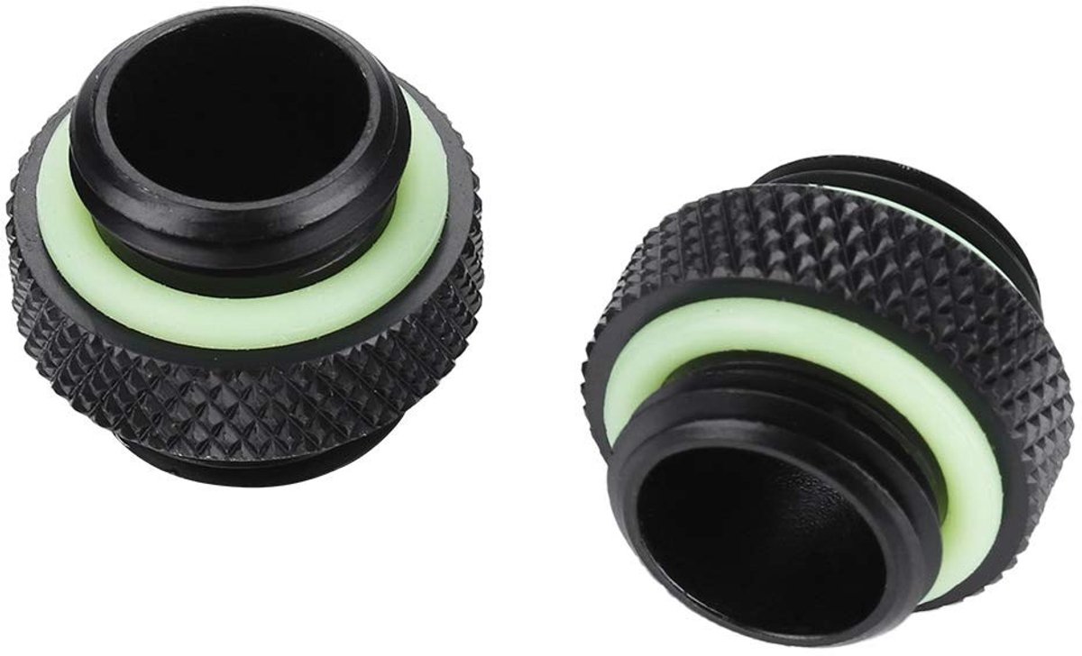 Dailygoody - Compressie Fitting - Waterkoeling Connector - Duurzaam Koper - G1/4 Draad - Adapter voor Waterkoeling - 2 Stuks - Voor Elektronica