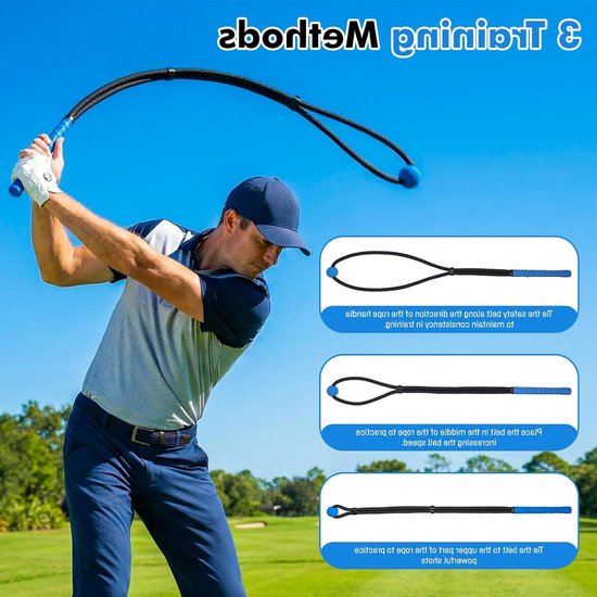 Golf Grip Training Aid voor Verbetering van Swing en Snelheid, Indoor en Outdoor Oefening, Ideaal Cadeau voor Golfliefhebbers van GOLF — afbeelding 4