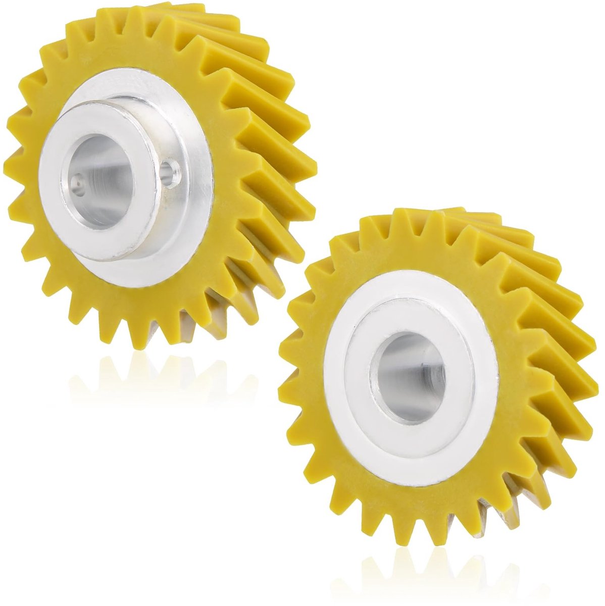 Dailygoody - Worm Gear - Vervangingsonderdeel - Geel - Mixer Accessoires - Duurzaam en Betrouwbaar - Geschikt voor Whirlpool Mixers - 2-Pack