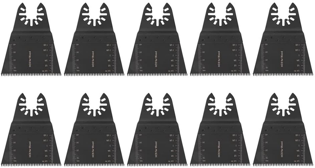 Dailygoody - Multitool Oscillerend Zaagblad - 10 Stuks - Voor Zacht Metaal Hout Kunststof - Geschikt voor Meeste Machines - 65 mm