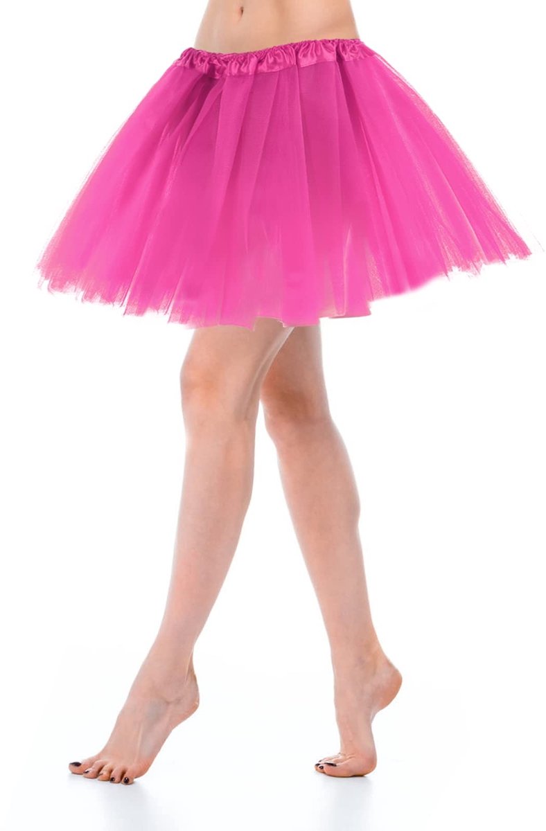 Dailygoody - Volwassen Tule Tutu Rok - Vintage Tutu Rok - Rose Rood - Prom Party Rok - Geschikt voor Dames - Maat M