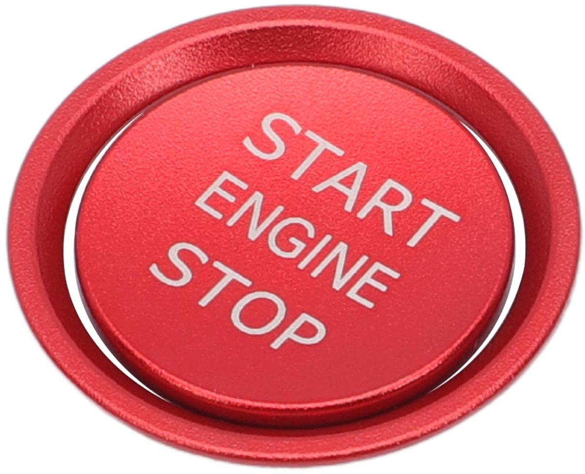 Dailygoody - Auto motor start stop knop - Interieuraccessoires - Rood - Decor sticker - Geschikt voor A4 A5 A6 A7 A8 Q5