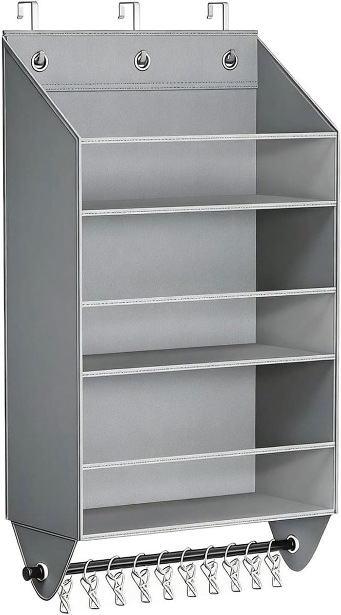 Hoeden Organizer - Caps Houder - Ruimte Besparen - Over Deur Montage - 30+ Caps - Grijs