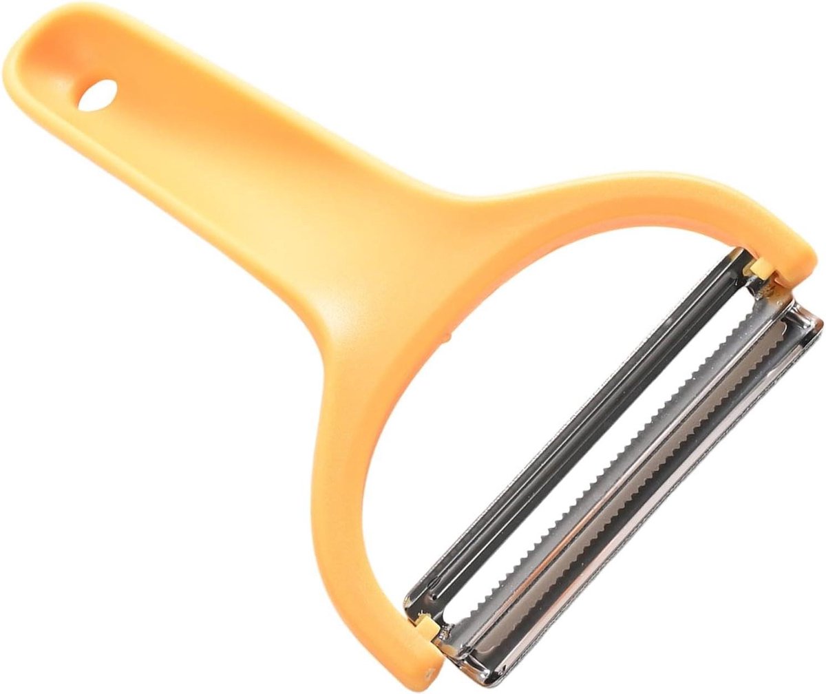 Keukenschaaf - Groentesnijder Hakker - Groenten Snijden - Antislip Handvat - 17.7 cm - Geel