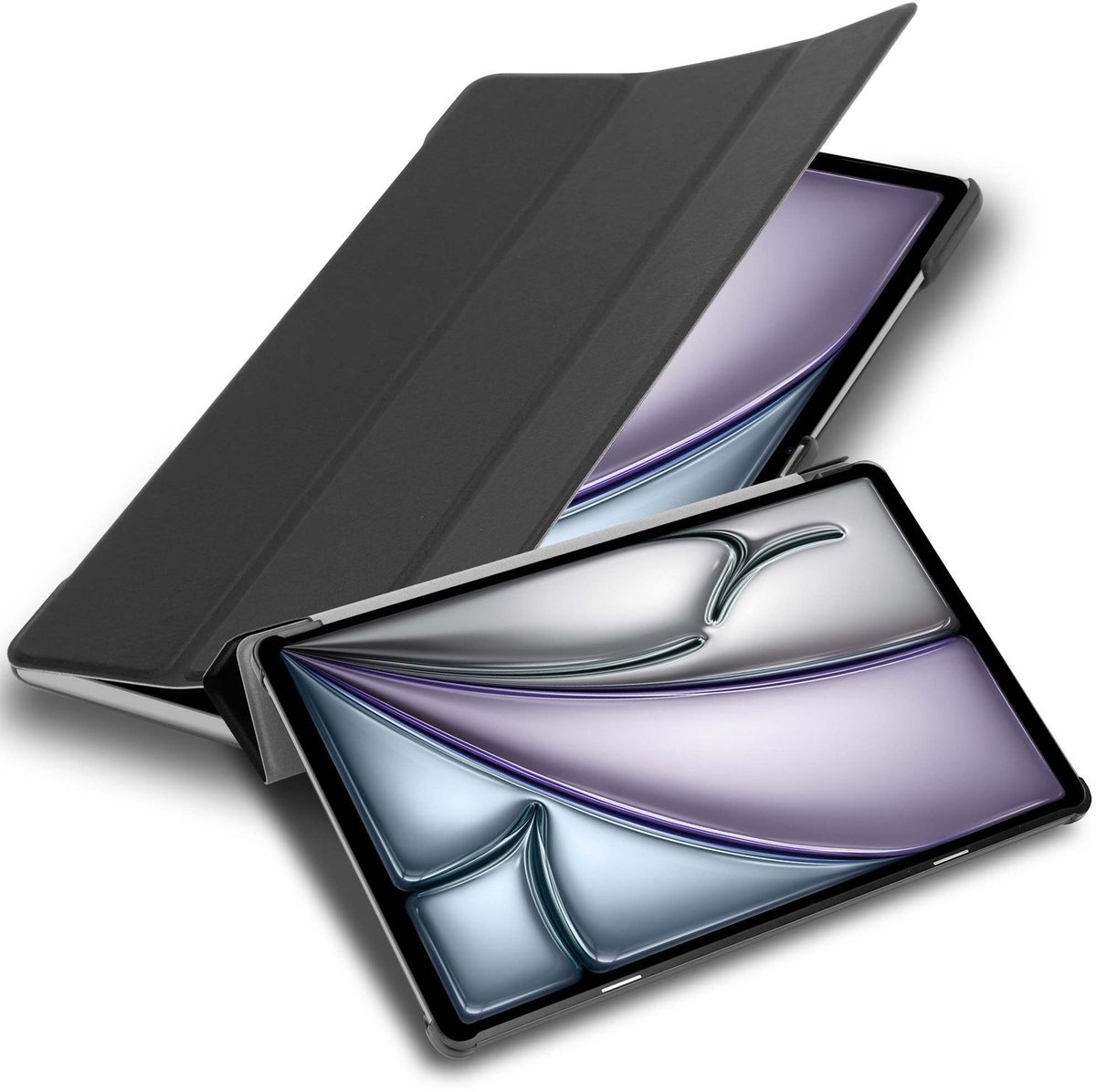 Cadorabo Tablet Hoesje geschikt voor iPad Air 13 2024 in Satijnzwart