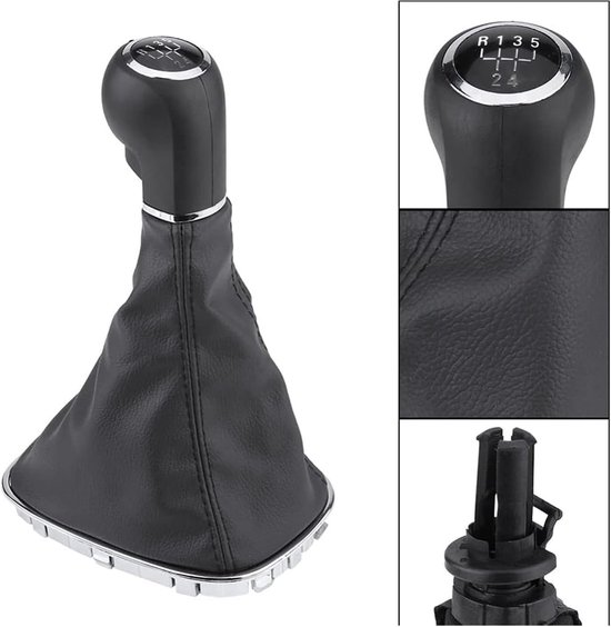 Versnellingspook met hoes - Schakelknop - Soepeler schakelen - Ergonomisch ontwerp - 5 versnellingen - Zwart — afbeelding 3