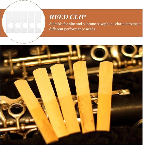 Riet Houders - Muziek Accessoires - Rieten Beschermen - Individuele Opslag - 5 Stuks - Transparant — afbeelding 5