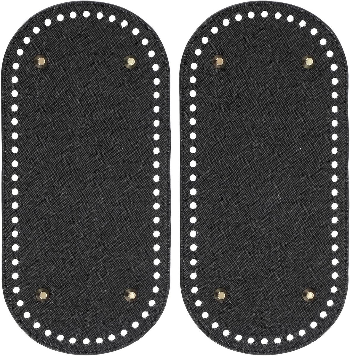 Tas Bodem - Handgemaakte Tassen - DIY Projecten - Met Metalen Noppen - 25 x 12 cm - Zwart