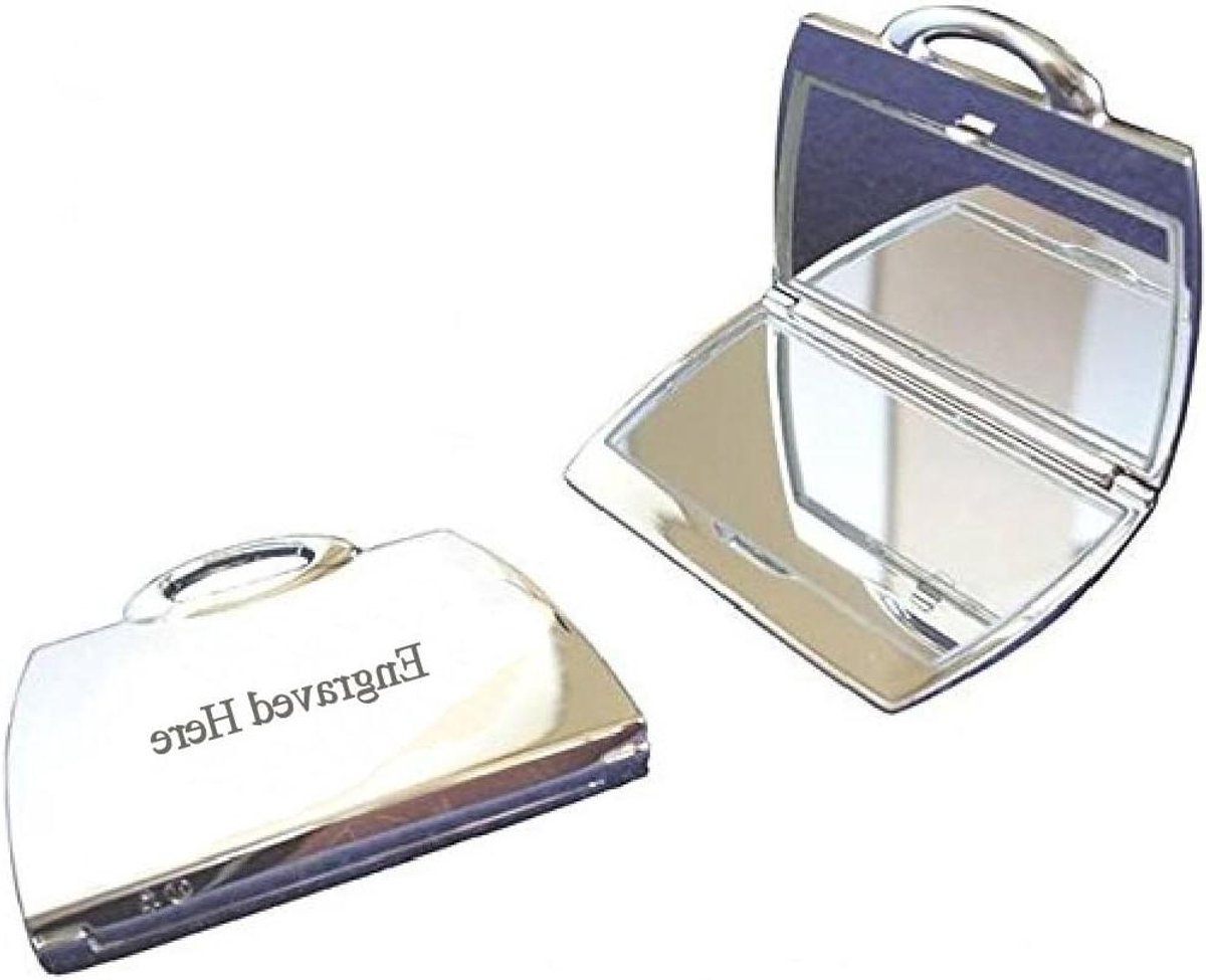 Handtas Spiegel - Compacte Make-up - Snel bijwerken - Handgemaakt ontwerp - Vierkant - Zilver