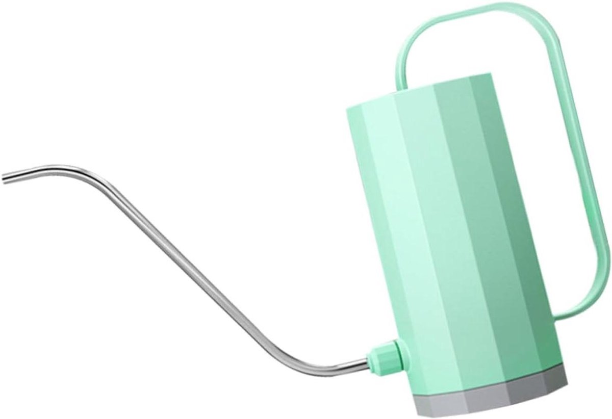 Gieter Ergonomisch - Waterplanten Schenktuit - Planten Water Geven - Lange Roestvrijstalen Tuit - 1200 Ml - Mintgroen