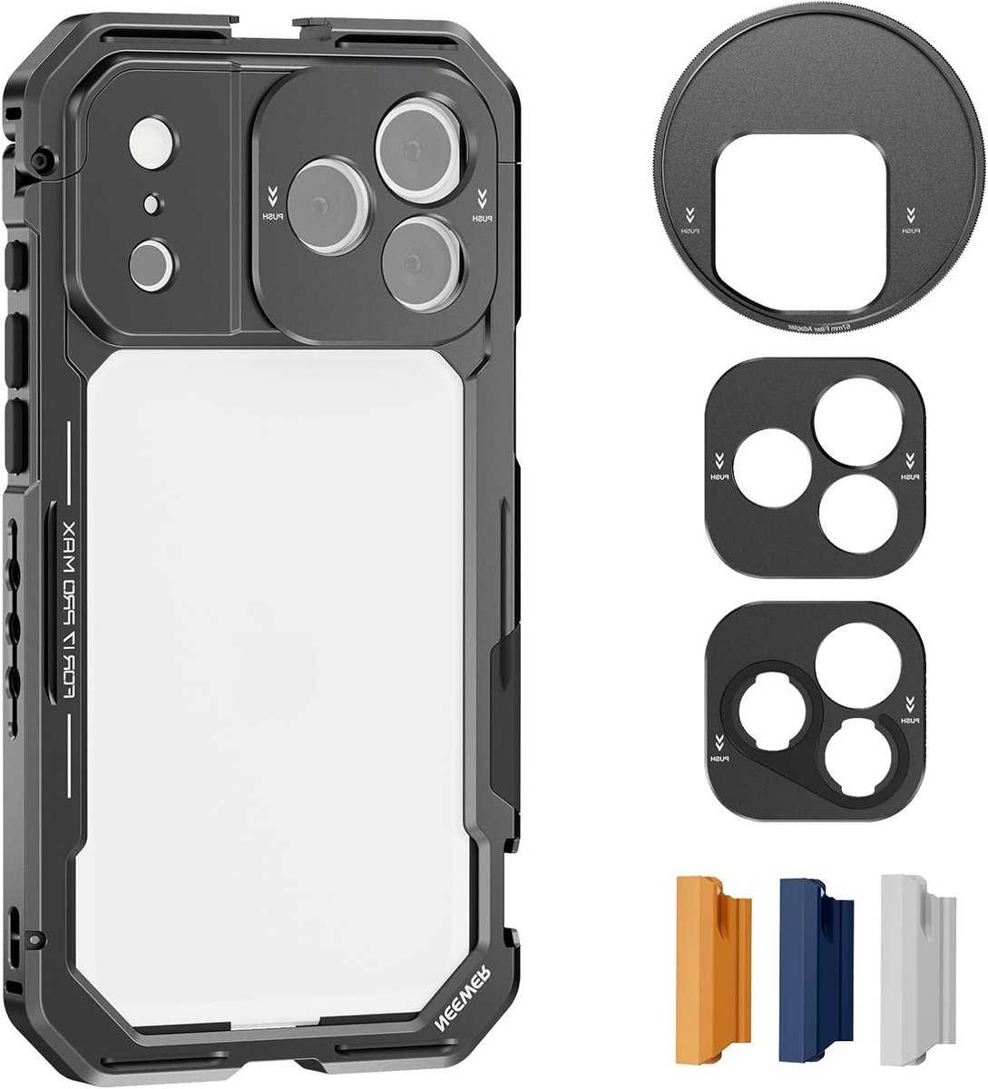 Professionele Videostabilisator voor iPhone 17 Pro Max met Snelle Ontgrendeling, Filterring en Lensadapter voor Creatieve Opnames