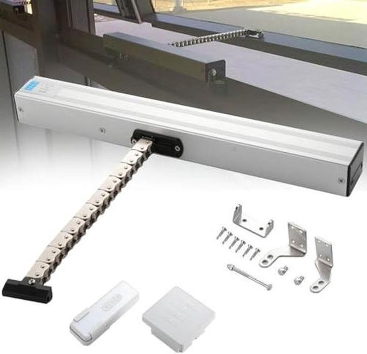 Automatische Raamopener - Elektrische Kettingactuator - Ventilatie Automatiseren - Met Afstandsbediening - 900mm - A
