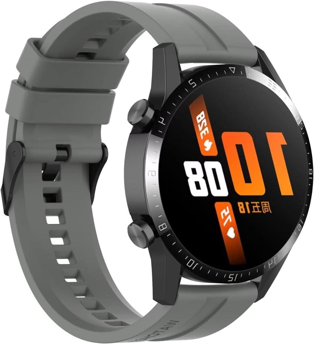 Horlogeband - Polsband Armband - Hardlopen - Verstelbaar - 20 mm - Zwart
