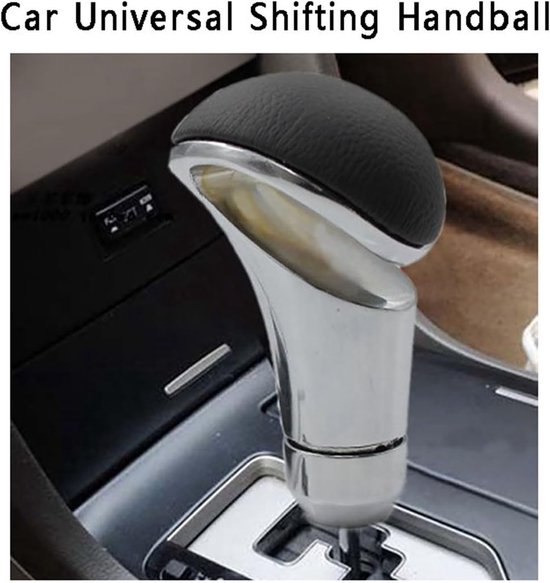 Versnellingspookknop Auto - Schakelknop Pook - Auto Personaliseren - Antislip Textuur - 9 cm Lengte - Zwart Zilver — afbeelding 3