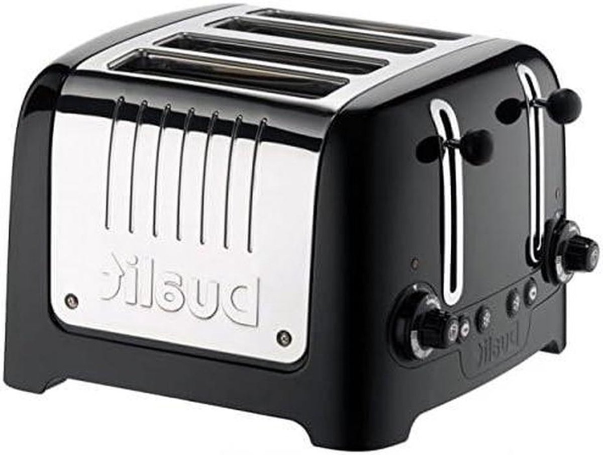 Broodrooster - 4-Slots Rooster - Snel Ontbijten - Met Twee Tangen - 1800 Watt - Rood