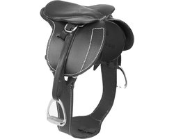 Speelgoed Pony Zadel - Springzadel Set - Pony Spelletjes - Anatomische Singel - 35 x 25 cm - Zwart