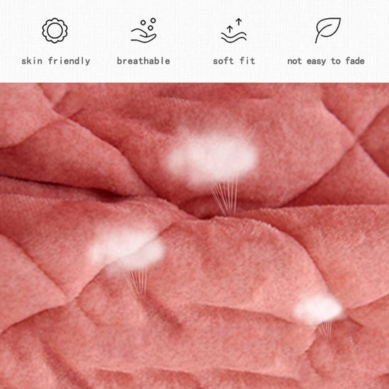Opvouwbare futonmatras - Draagbare slaapmat - Comfortabel slapen - Meerlaags ontwerp - 150 x 200 cm - Roze — afbeelding 2