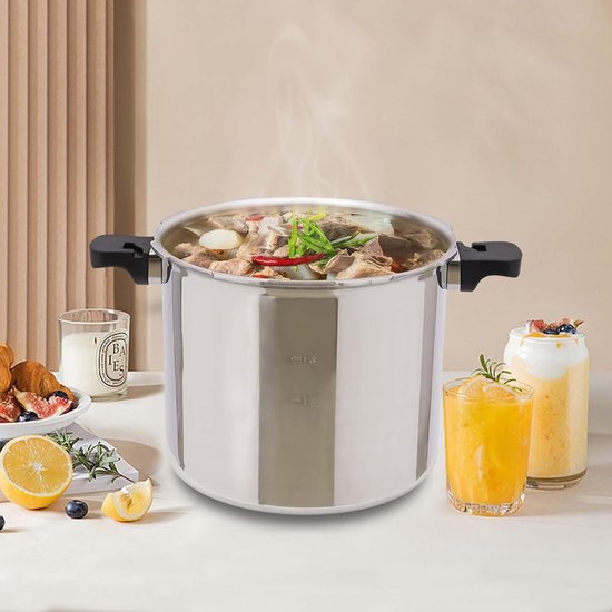 22L Pressure Canner Cooker Kitchen Cookware snelkookpan roestvrij aluminium stoomkoker grote capaciteit inmaakkan keuken snel koken kookpan kookpan stoompan gasfornuizen stoomdruk pan — afbeelding 2