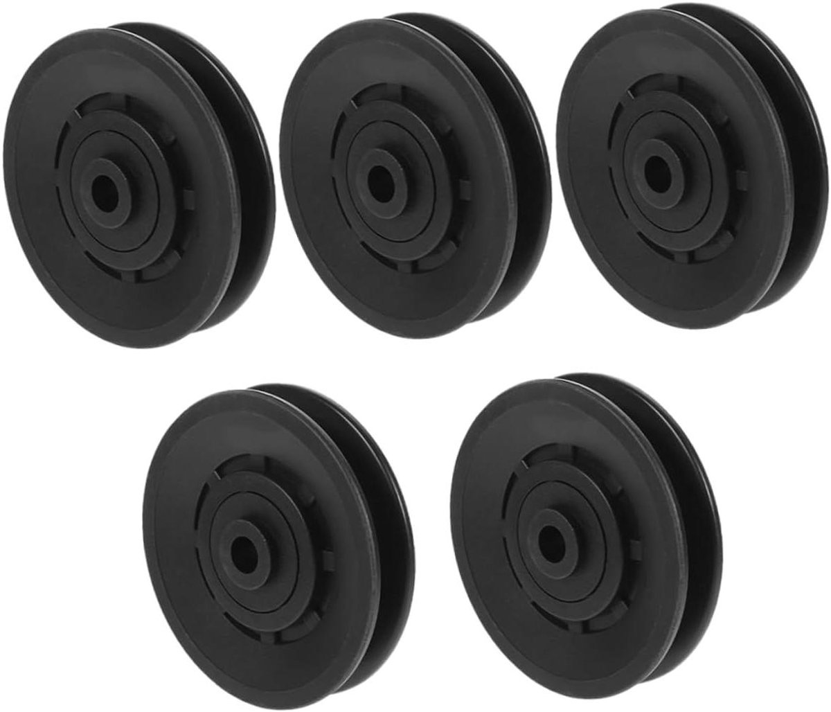 Pulley Beschermhoes - Katrolhoes Gym - Fitness Apparatuur - Geluidsreductie - 9x9x1.5cm - Zwart