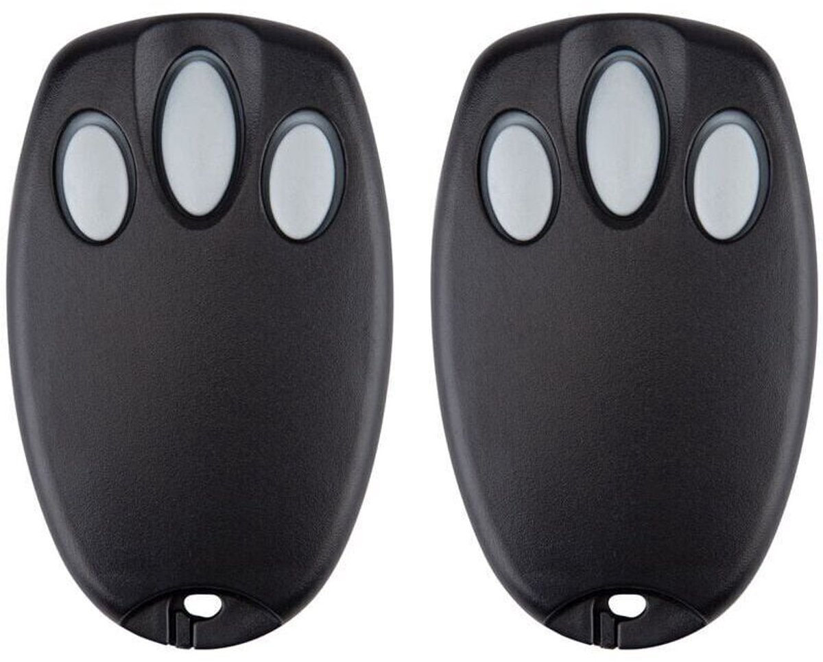 Set van 2 vervangende draagbare garagedeurafstandsbedieningen geschikt voor Chamberlain Liftmaster Motorlift 94335E 84335E ML700 ML500 ML850 Merlin+ C945 C840 Security+ 433,92 MHz