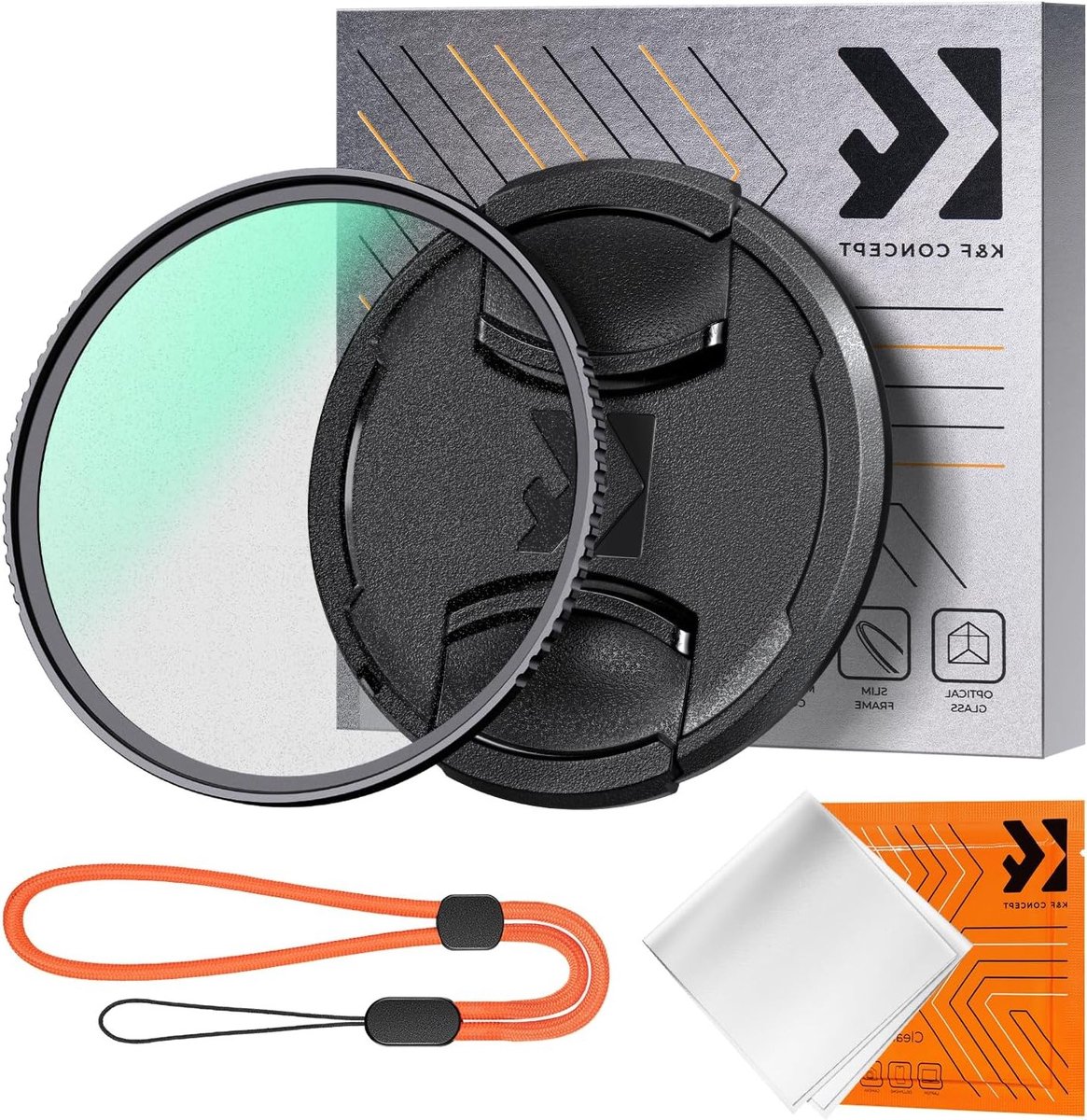 Nano Klear 82mm Black Mist Pro 1/8 Filter met Lenskap en Microvezeldoeken voor Ultrafijne Macro Fotografie, Nano Coating en Zachte Diffusie Effekten
