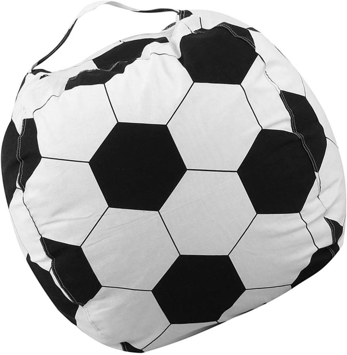 Opbergzitzak - Knuffelzak Stoel - Speelgoed Opbergen - Machinewasbaar - 43x43CM - Wit