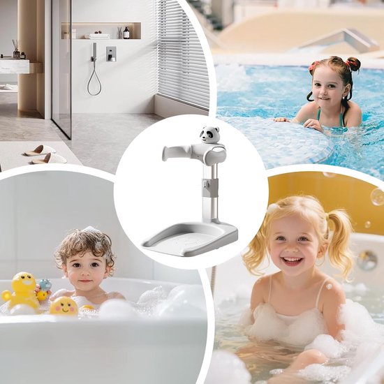 Badstandaard - Zitje voor bad - Baby wassen - Antislip basis - 394 cm breed - Kastanjebruin — afbeelding 2
