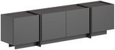 Skye Decor, Tv-standaard, Lowen - Anthracite, Black, Gemelamineerde spaanplaat, Antraciet & Zwart, 180 x 35 x 46 cm