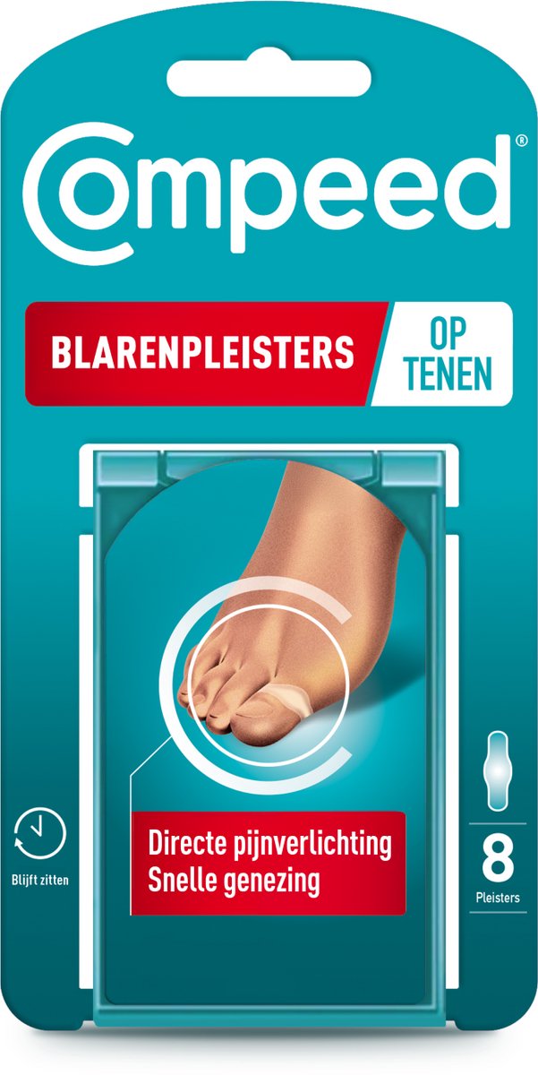 Compeed Op Tenen - Blarenpleisters - blarenpleisters bieden directe pijnverlichting, snellere genezing - 8 stuks