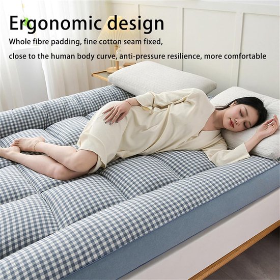 Opvouwbare Matras - Futon Slaapmat - Gastvrij Ontvangen - Ruimtebesparend Ontwerp - 80x200cm - Beige — afbeelding 5