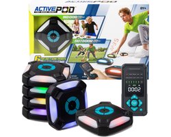 Active Pod - Interactief licht- en reactiespel - Sportief actiespel voor binnen en buiten - 10 spelmogelijkheden