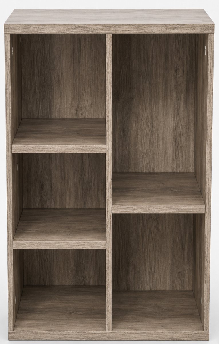 Hoppa! Boekenkast - 5 vakken - Greige - 50 x 24 x 80 cm (B x D x H)