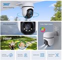 Overzicht Tapo C500 camera: 360° bewegingssdetectie, Full HD, weerbestendig, nachtzicht.
