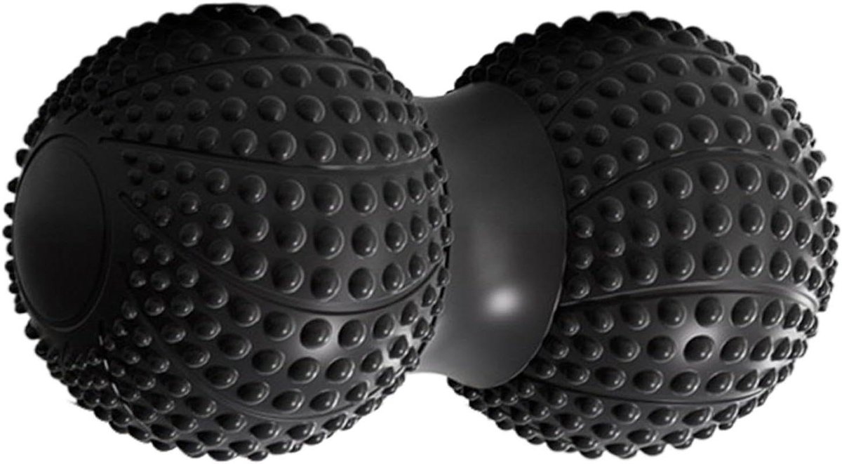 Massagebal - Spierroller Nekbal - Spierontspanning - Convexe Punt Massage - 7 x 14 cm - Zwart