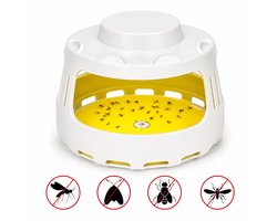 ZnaP® Muggenlamp – Muggenvanger – Vliegenlamp – Vliegenvanger – Insectenlamp – Inclusief 5 Plakstrips – Voor Binnen – Wit